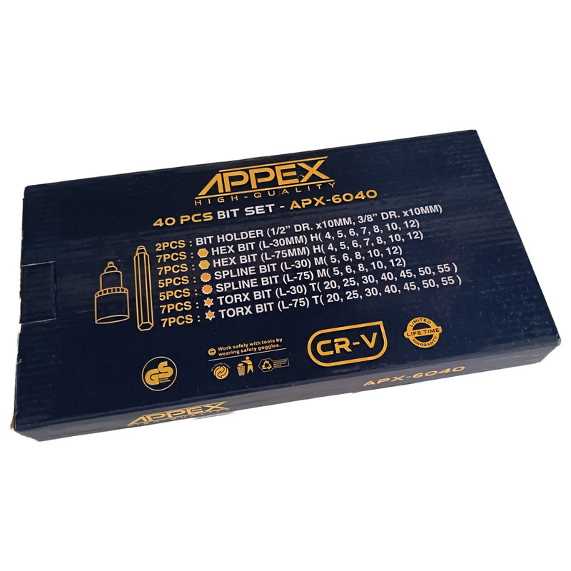 آچار بکس اپکس مدل APX6040 مجموعه 40 عددی آچار بکس اپکس مدل APX6040 مجموعه 40 عددی