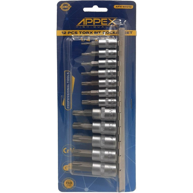 آچار آلن بکسی اپکس مدل ستاره ای کد AJ-APX-60212 مجموعه 12 عددی آچار آلن بکسی اپکس مدل ستاره ای کد AJ-APX-60212 مجموعه 12 عددی