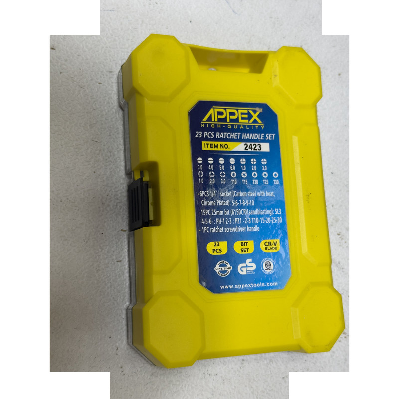 آچار بکس وسری پیچ گوشتی اپکس مدل SMT-APPEX-2423 مجموعه 23 عددی آچار بکس وسری پیچ گوشتی اپکس مدل SMT-APPEX-2423 مجموعه 23 عددی