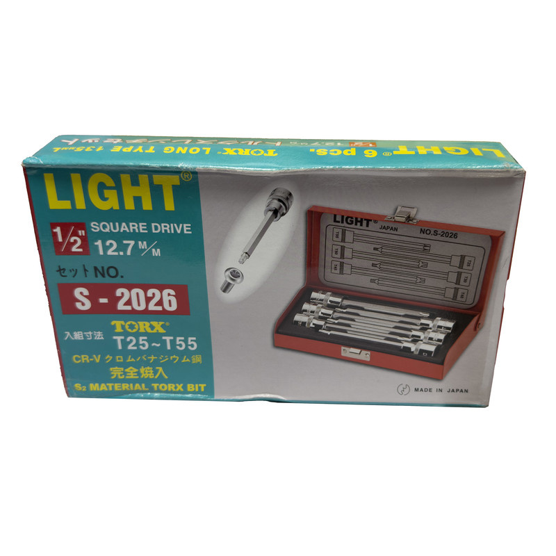 آچار آلن بکسی لایت مدل فوق بلند کد SMT-TORX-LONG-JAPN-LIGHT-1/2-S2026مچموعه 6 عددی آچار آلن بکسی لایت مدل فوق بلند کد SMT-TORX-LONG-JAPN-LIGHT-1/2-S2026مچموعه 6 عددی