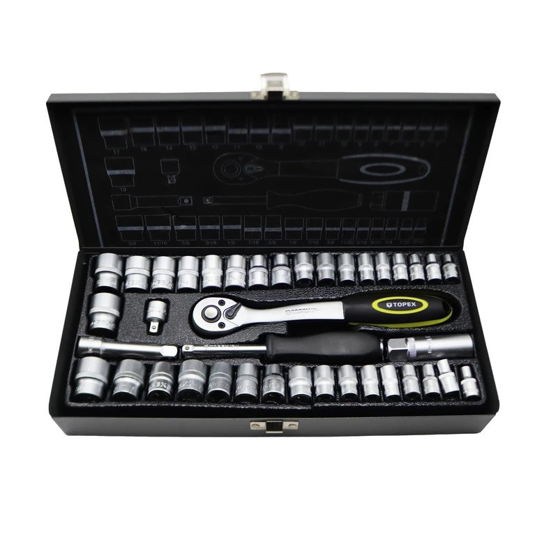 آچار بکس تاپکس مدل SMT-TOPEX-1/4-3/8--40pcs--TAIWANFACTORY مجموعه 40 عددی آچار بکس تاپکس مدل SMT-TOPEX-1/4-3/8--40pcs--TAIWANFACTORY مجموعه 40 عددی