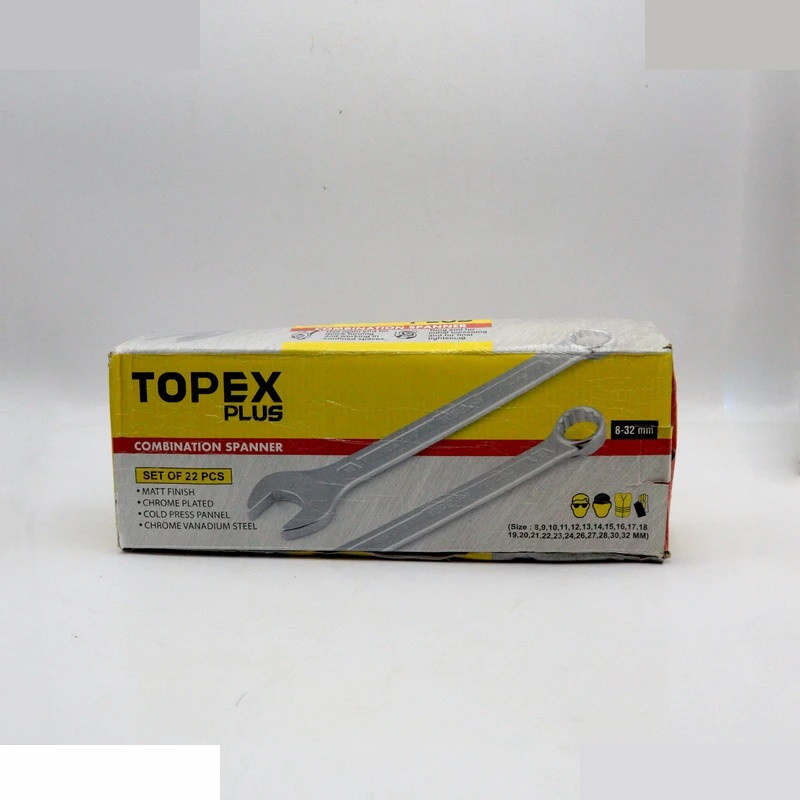 آچار یکسر تخت و یکسر رینگی تاپکس مدل SMT-TOPEXPLUS-22PCS-8-32MM مجموعه 22عددی آچار یکسر تخت و یکسر رینگی تاپکس مدل SMT-TOPEXPLUS-22PCS-8-32MM مجموعه 22عددی