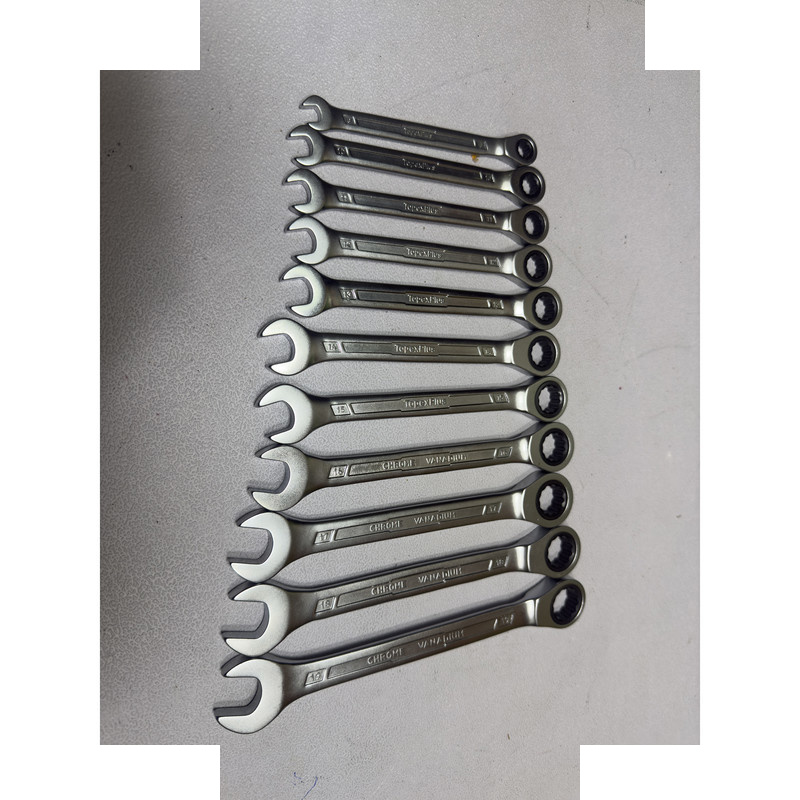 آچار یکسر تخت یکسر جغجغه ای تاپکس مدل SMT-8-19MM-CHROM VANADIOM مجموعه 11 عددی آچار یکسر تخت یکسر جغجغه ای تاپکس مدل SMT-8-19MM-CHROM VANADIOM مجموعه 11 عددی
