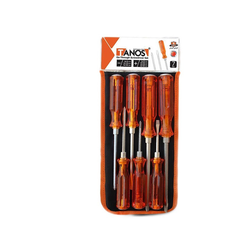 پیچ گوشتی ضربه خور تانوس مدل SMT-GO THROUGH SCREWDDRIVER SET-7PCS بسته 7 عددی پیچ گوشتی ضربه خور تانوس مدل SMT-GO THROUGH SCREWDDRIVER SET-7PCS بسته 7 عددی