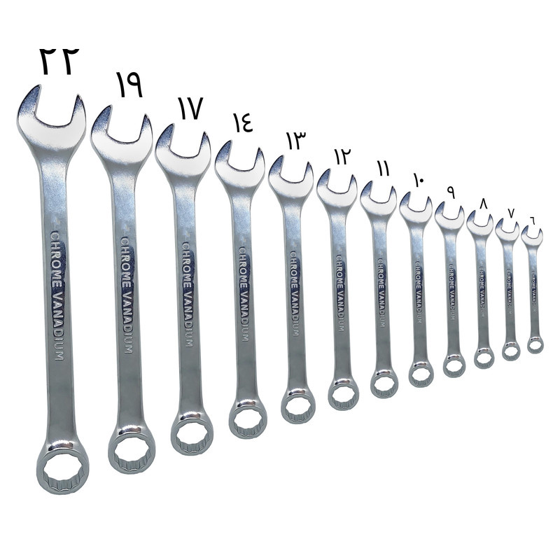 آچار یکسر تخت و یکسر رینگی اچ تی 252 مدل ATR 12  N بسته 12 عددی