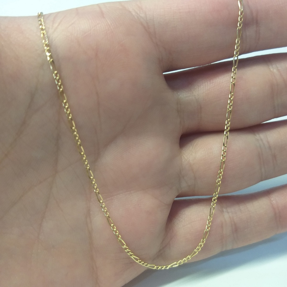 زنجیر طلا 18 عیار زنانه لاوندر طرح فیگارو طلایی کد 251 سایز 40