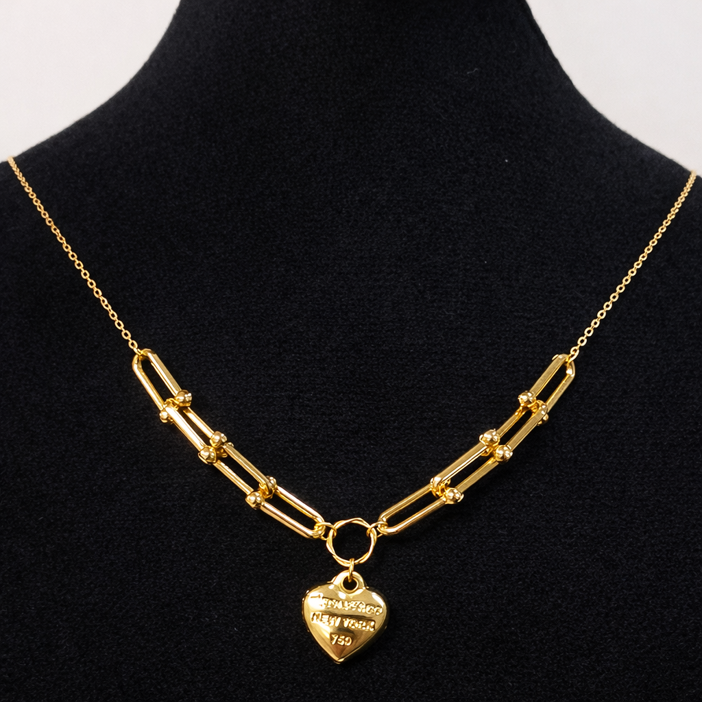 گردنبند طلا 18 عیار زنانه طرح تیفانی سایز 40 کد 597