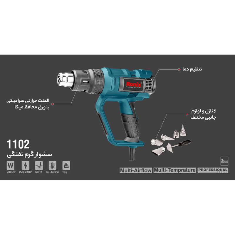 سشوار صنعتی رونیکس مدل 1102 سشوار صنعتی رونیکس مدل 1102
