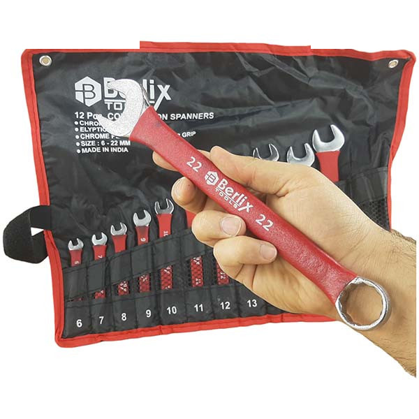 آچار یکسر تخت و یکسر رینگی برلیکس مدل A12 مجموعه 12 عددی آچار یکسر تخت و یکسر رینگی برلیکس مدل A12 مجموعه 12 عددی