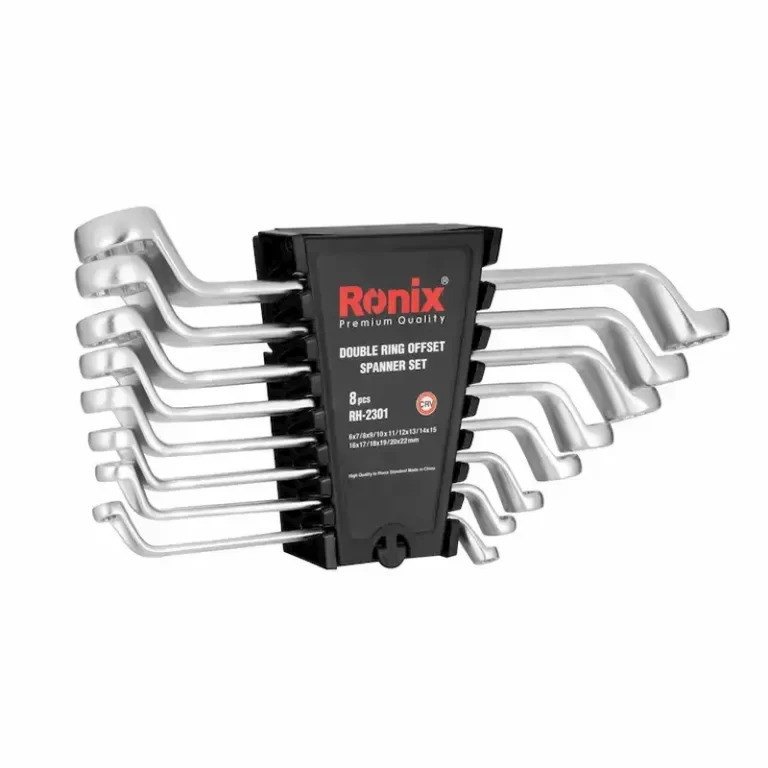 آچار دو سر رینگی رونیکس مدل RH-2301 مجموعه 8 عددی آچار دو سر رینگی رونیکس مدل RH-2301 مجموعه 8 عددی