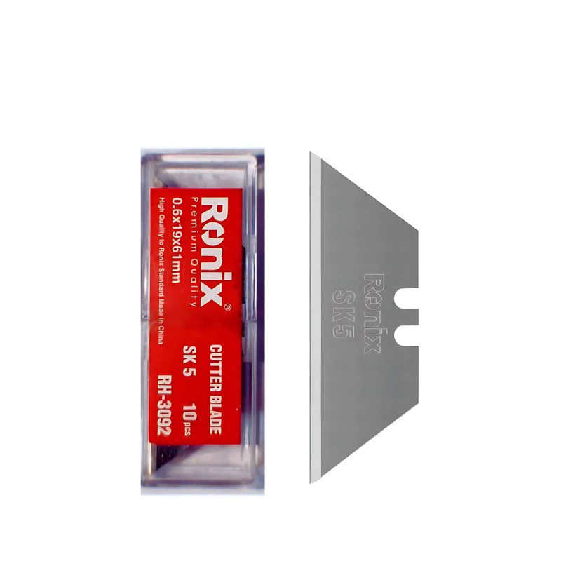 تیغ کاتر ذوزنقه ای رونیکس مدل RH-3092 مجموعه 10 عددی تیغ کاتر ذوزنقه ای رونیکس مدل RH-3092 مجموعه 10 عددی