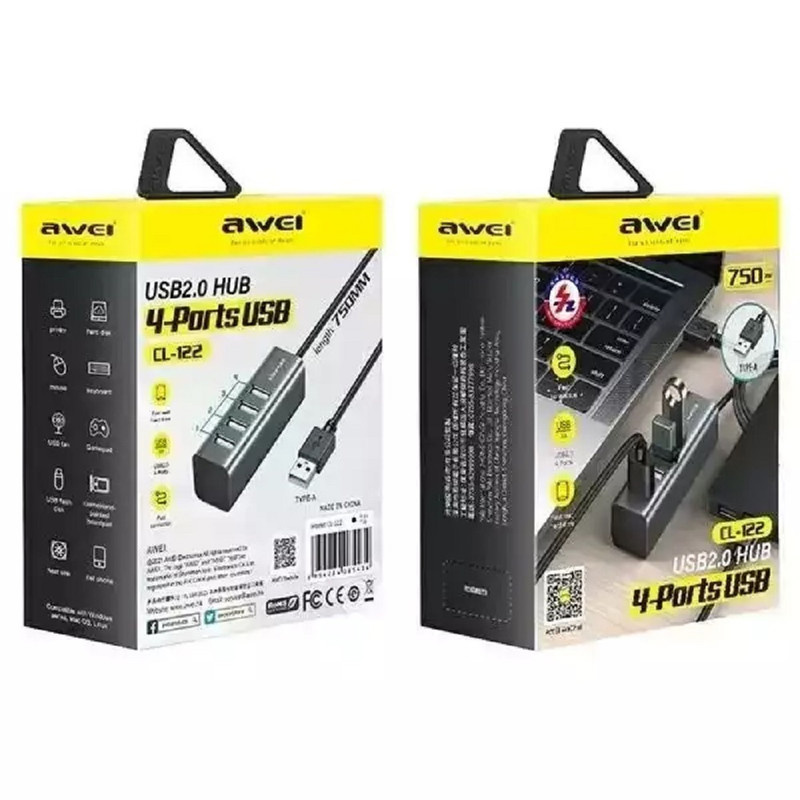 هاب 4 پورت USB 2.0 اوی مدل CL122 هاب 4 پورت USB 2.0 اوی مدل CL122