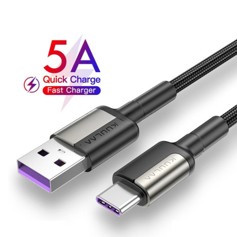 کابل تبدیل USB-A به usb-C کولا مدل KL-X12 طول 1 متر کابل تبدیل USB-A به usb-C کولا مدل KL-X12 طول 1 متر