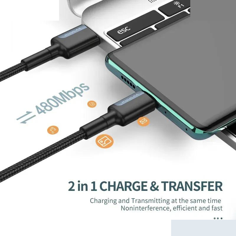 کابل تبدیل USB به لایتنینگ کولا مدل KL-X33-L طول 2 متر کابل تبدیل USB به لایتنینگ کولا مدل KL-X33-L طول 2 متر
