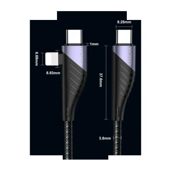 کابل تبدیل USB-C به USB-C / لایتنینگ کولا مدل KL-X47 طول ۱.۲ متر