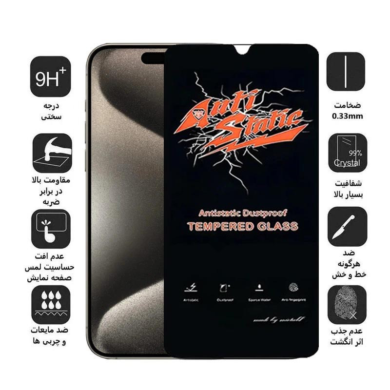 محافظ صفحه نمایش ال کا جی مدل Antistatic مناسب برای گوشی موبایل شیائومی Redmi 15 محافظ صفحه نمایش ال کا جی مدل Antistatic مناسب برای گوشی موبایل شیائومی Redmi 15