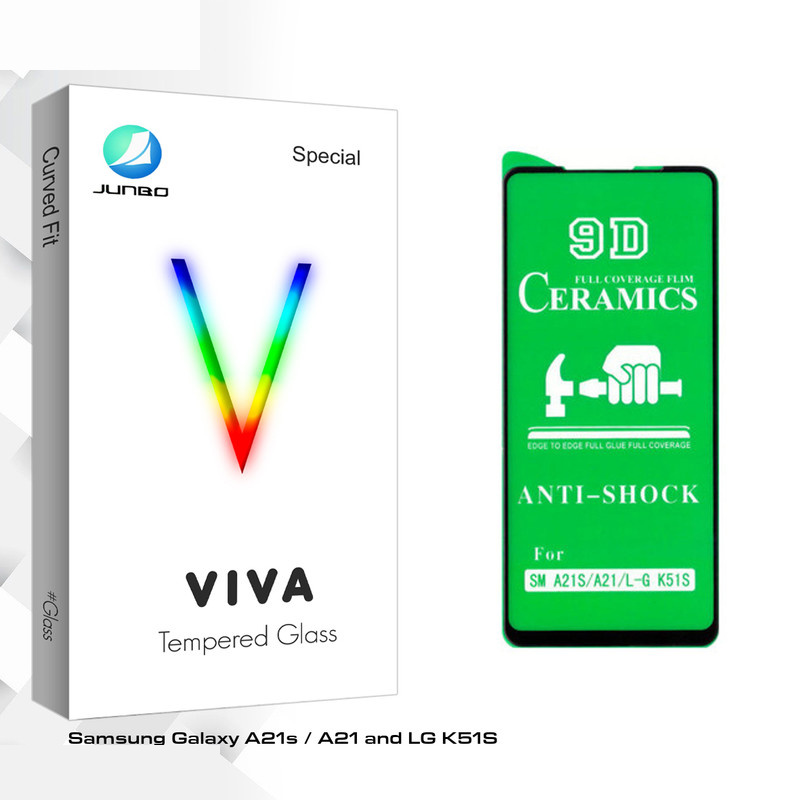 محافظ صفحه نمایش سرامیکی جانبو مدل Viva Glass مناسب برای گوشی موبایل سامسونگ Galaxy A21s / A21 / ال جی K51S محافظ صفحه نمایش سرامیکی جانبو مدل Viva Glass مناسب برای گوشی موبایل سامسونگ Galaxy A21s / A21 / ال جی K51S