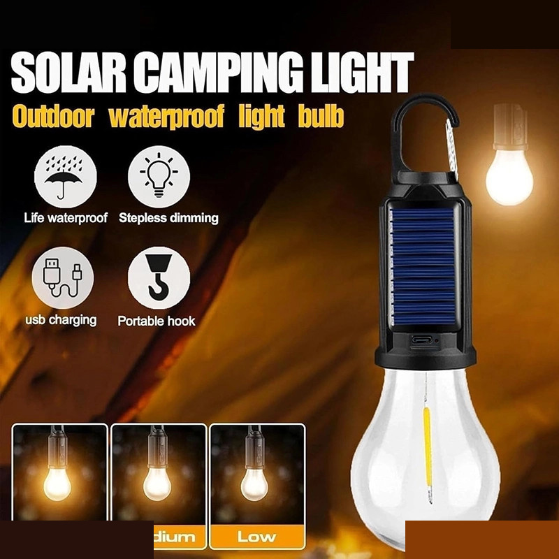 چراغ آویز چادر مدل Solar Panel T01-B با نور آفتابی چراغ آویز چادر مدل Solar Panel T01-B با نور آفتابی