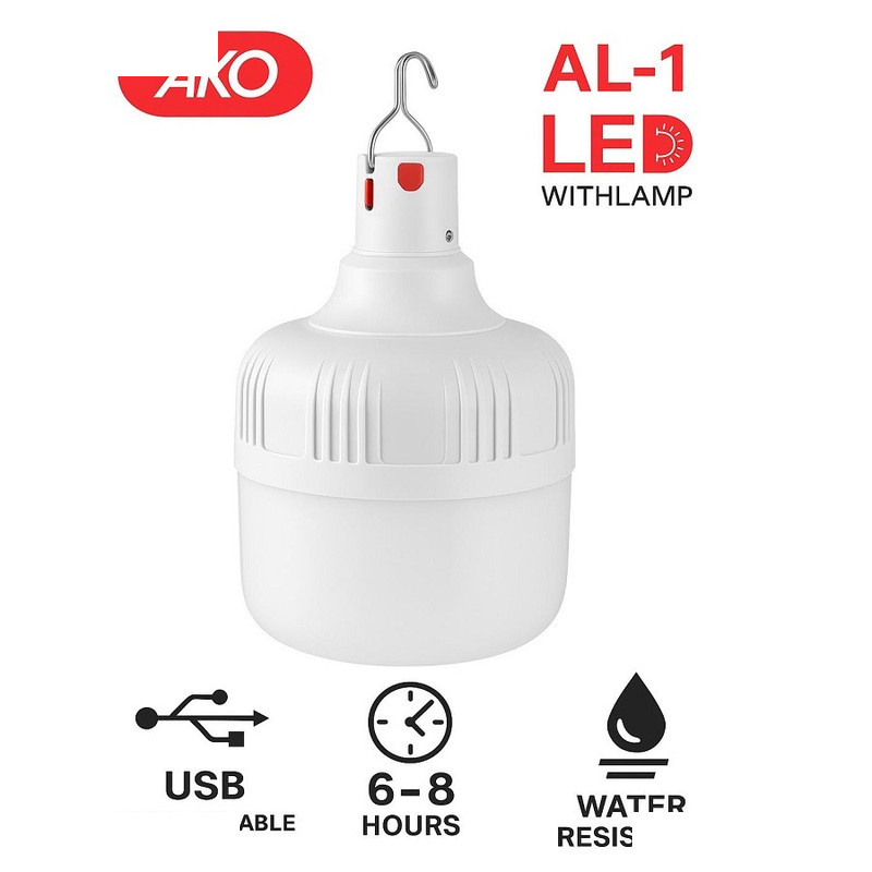 چراغ آویز چادر مدل AKO -AL-1 با نور مهتابی