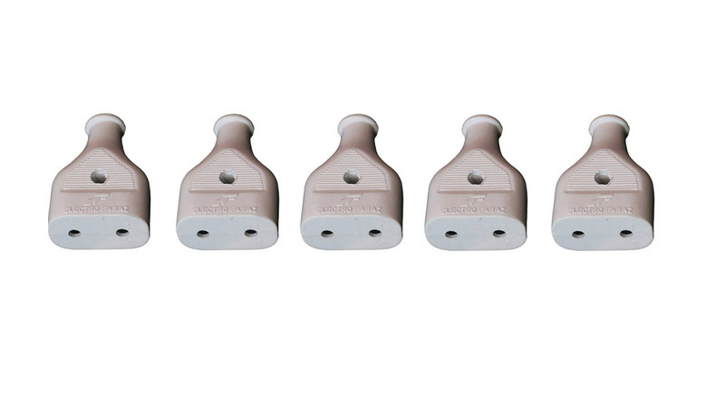دو شاخه مادگی فراز الکتریک کد White بسته 5 عددی دو شاخه مادگی فراز الکتریک کد White بسته 5 عددی