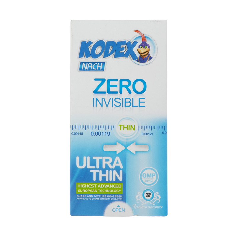 کاندوم کدکس مدل Zero Invisible بسته 12 عددی کاندوم کدکس مدل Zero Invisible بسته 12 عددی