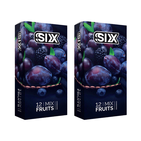 کاندوم سیکس مدل Mix Fruits مجموعه 2 عددی کاندوم سیکس مدل Mix Fruits مجموعه 2 عددی