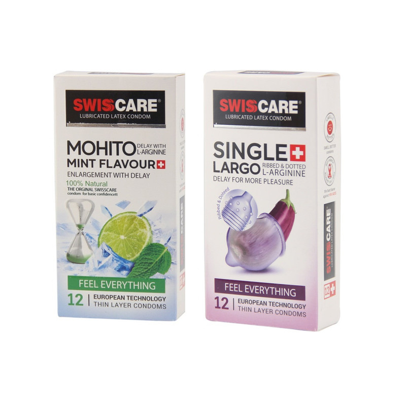 کاندوم سوئیس کر مدل Mohito Largo مجموعه 2 عددی کاندوم سوئیس کر مدل Mohito Largo مجموعه 2 عددی