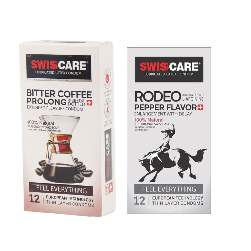 کاندوم سوئیسکر مدل Coffee Prolong بسته 12 عددی به همراه کاندوم سوئیس کر مدل RODEO بسته 12 عددی کاندوم سوئیسکر مدل Coffee Prolong بسته 12 عددی به همراه کاندوم سوئیس کر مدل RODEO بسته 12 عددی