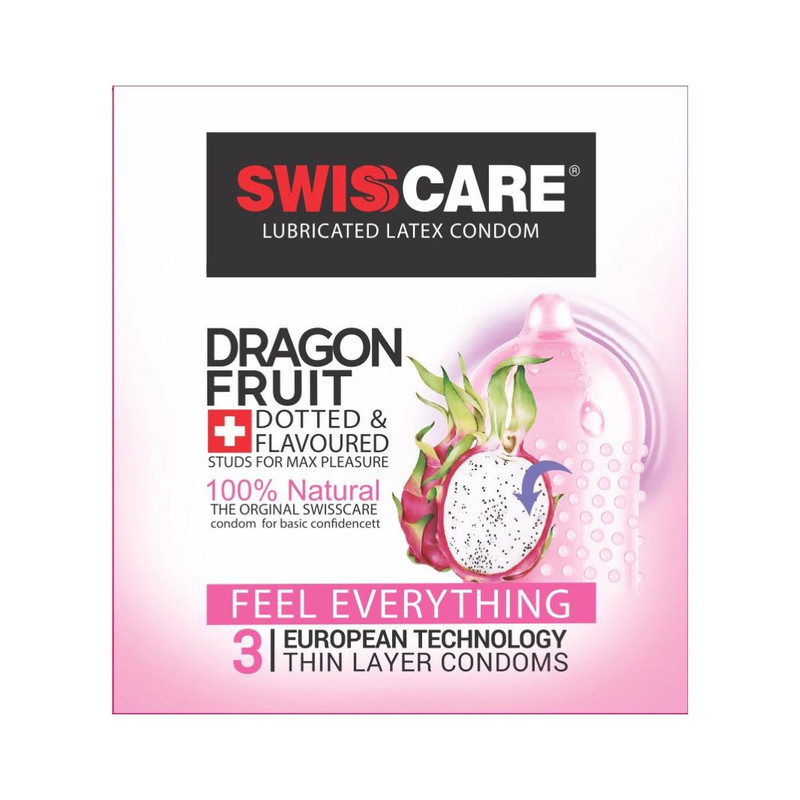 کاندوم سوئیس کر مدل Dragon Fruit بسته 3 عددی کاندوم سوئیس کر مدل Dragon Fruit بسته 3 عددی