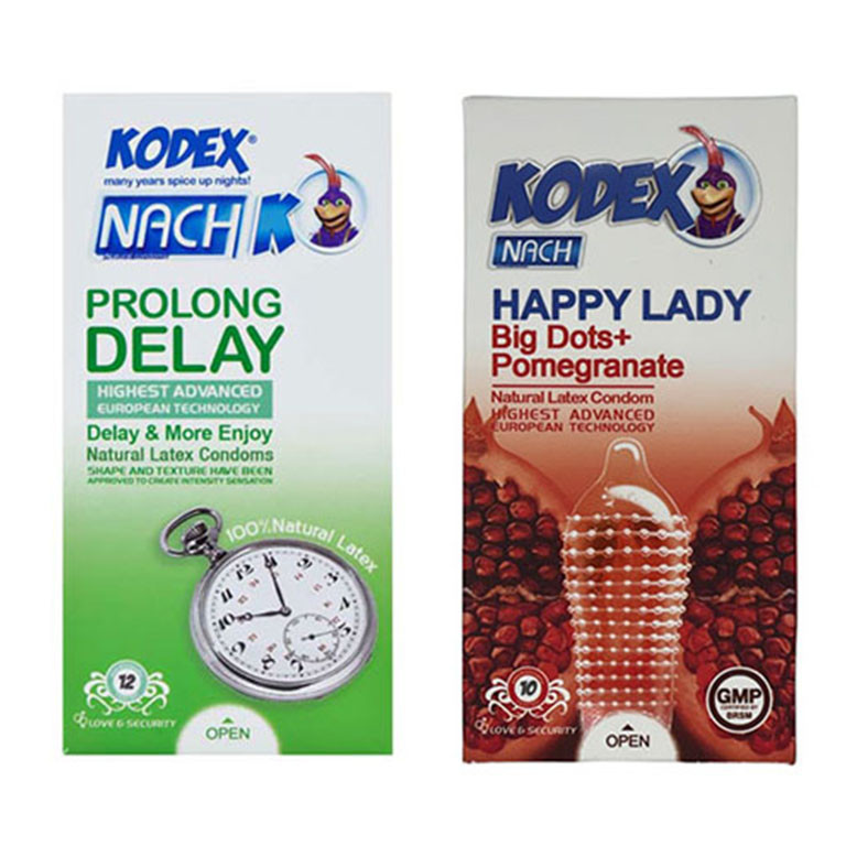 کاندوم ناچ کدکس مدل PROLONG DELAY بسته 12 عددی به همراه کاندوم ناچ کدکس مدل Happy lady بسته 10 عددی کاندوم ناچ کدکس مدل PROLONG DELAY بسته 12 عددی به همراه کاندوم ناچ کدکس مدل Happy lady بسته 10 عددی