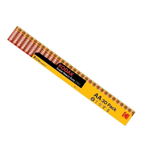 باتری قلمی کداک مدل Kodak Super Heavy Duty Zinc بسته 30 عددی باتری قلمی کداک مدل Kodak Super Heavy Duty Zinc بسته 30 عددی