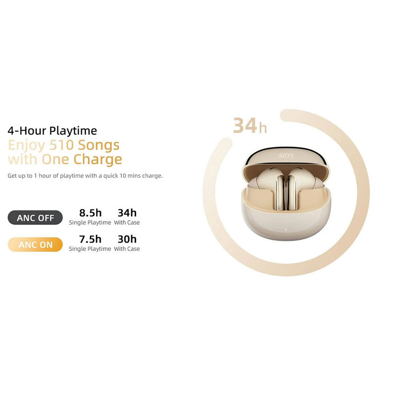هندزفری بلوتوثی کیو سی وای مدل Melobuds Pro HT08 هندزفری بلوتوثی کیو سی وای مدل Melobuds Pro HT08