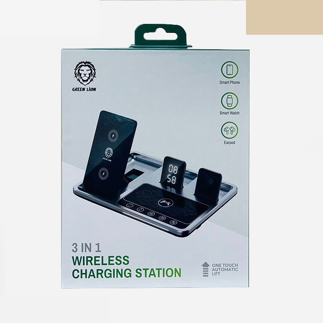 شارژر رومیزی گرین لاین مدل 3iN1 Wireless Charging Station