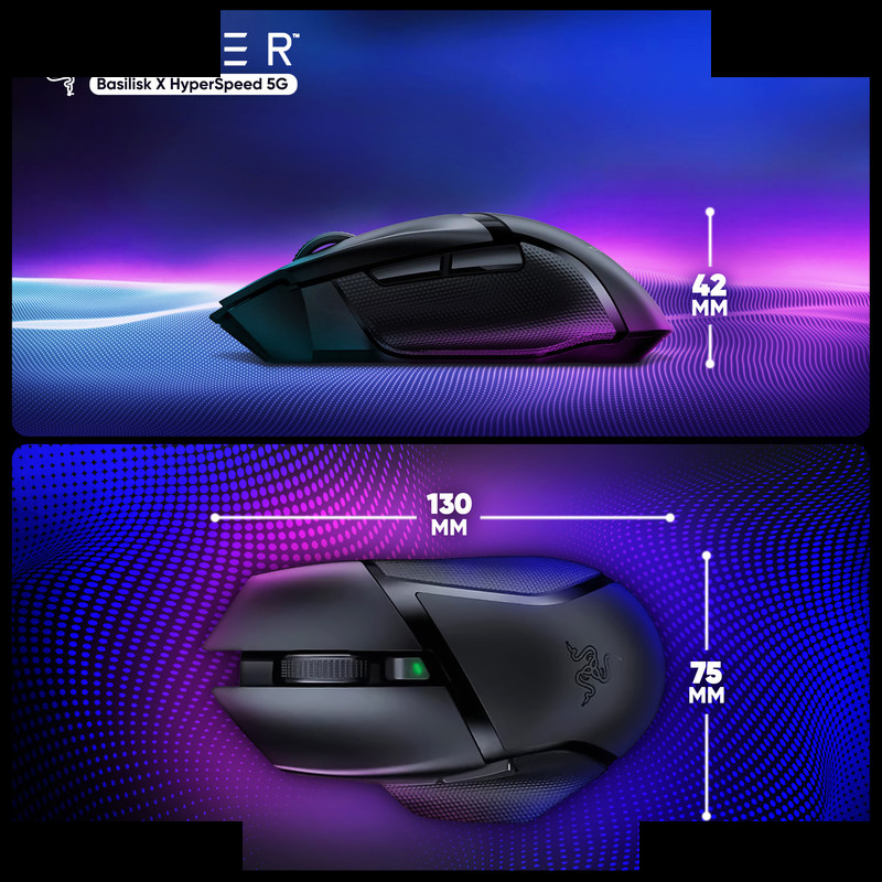 ماوس بی سیم مخصوص بازی ریزر مدل Basilisk X HyperSpeed 5G ماوس بی سیم مخصوص بازی ریزر مدل Basilisk X HyperSpeed 5G