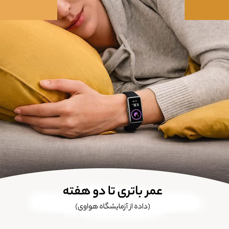 مچ بند هوشمند هوآوی مدل HAM Band 6 hands-on مچ بند هوشمند هوآوی مدل HAM Band 6 hands-on