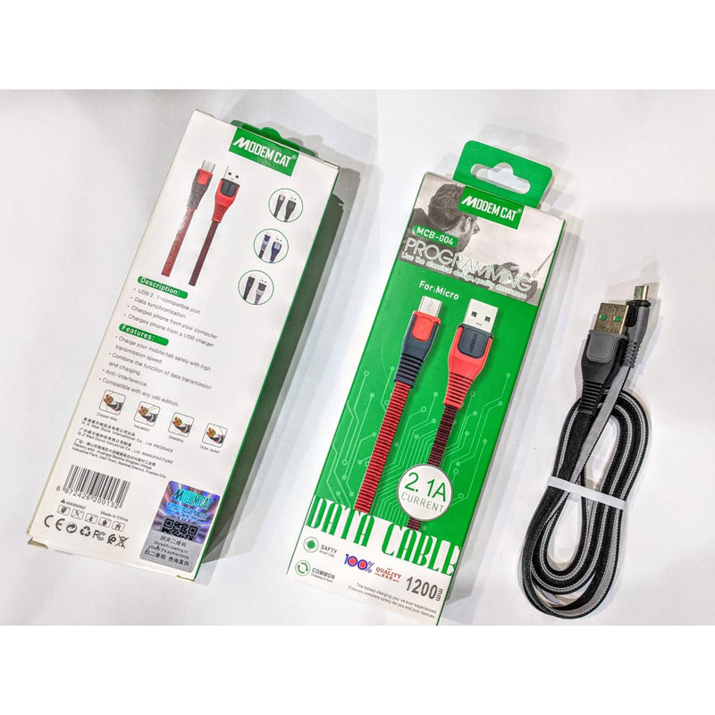 کابل تبدیل USB به microUSB مودم کت مدل MCB-004 طول 1.2 متر کابل تبدیل USB به microUSB مودم کت مدل MCB-004 طول 1.2 متر