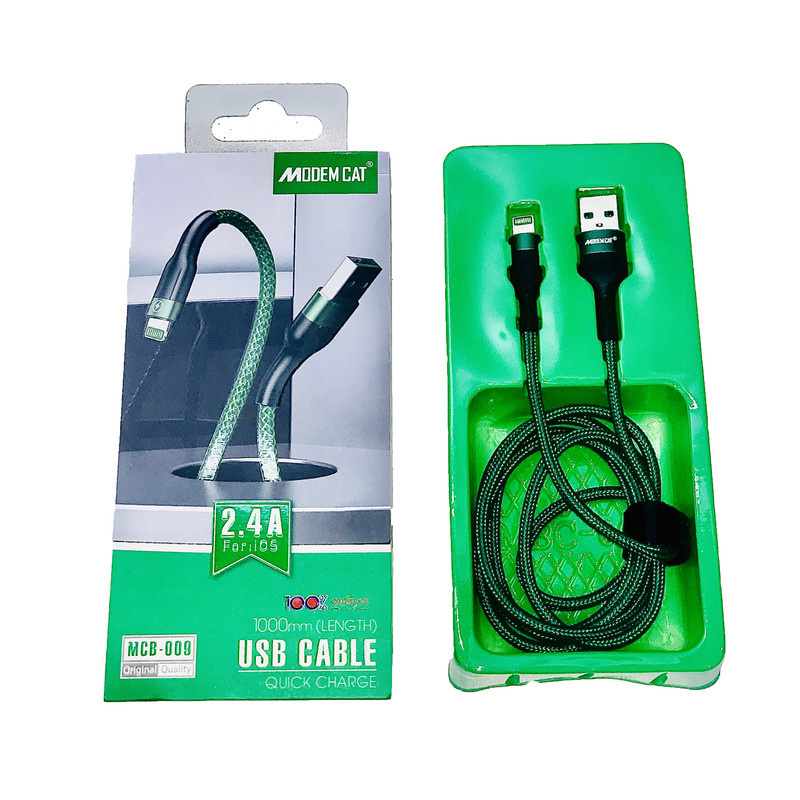 کابل تبدیل USB به لایتنینگ مودم کت مدل MCB-009 طول 1 متر کابل تبدیل USB به لایتنینگ مودم کت مدل MCB-009 طول 1 متر