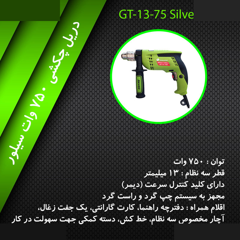 دریل چکشی سیلور مدل GT-13750 دریل چکشی سیلور مدل GT-13750
