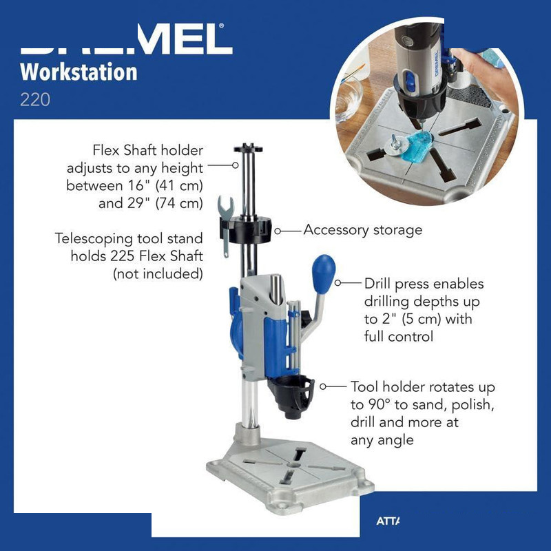 پایه چند کاره درمل مدل Dremel 220 پایه چند کاره درمل مدل Dremel 220