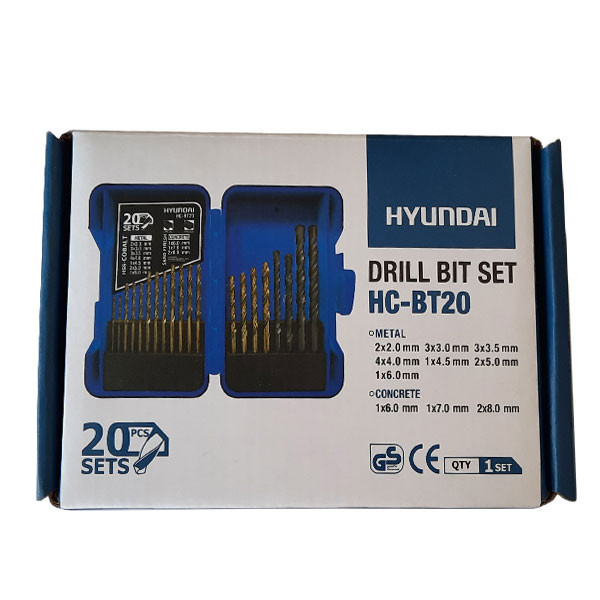 مجموعه 20 عددی مته هیوندای مدل HC-BT20 مجموعه 20 عددی مته هیوندای مدل HC-BT20