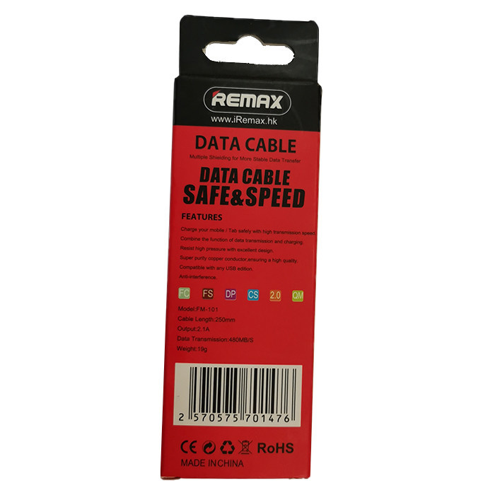 کابل تبدیل USB به micro USB  ریمکس مدل FM-101 طول 0.25  متر