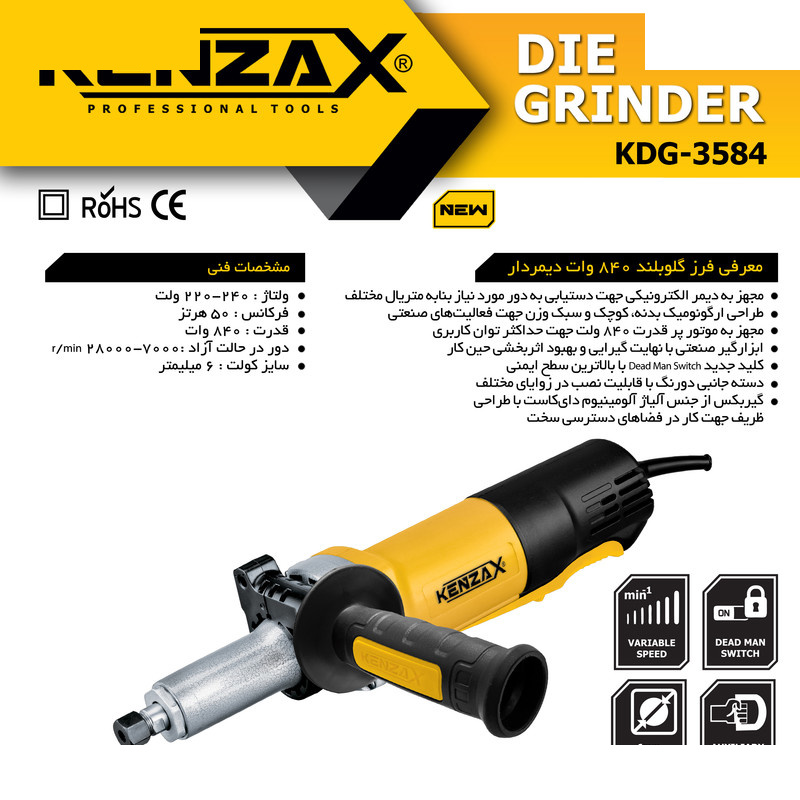 فرز انگشتی کنزاکس مدل KDG3584 فرز انگشتی کنزاکس مدل KDG3584