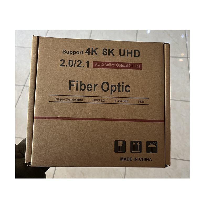 کابل HDMI مدل فیبر نوری کد fiber optic طول 50 متر کابل HDMI مدل فیبر نوری کد fiber optic طول 50 متر