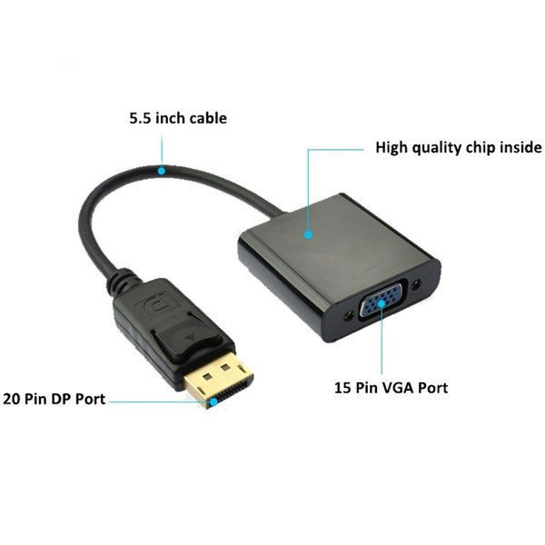 مبدل Display Port به VGA مدل D مبدل Display Port به VGA مدل D