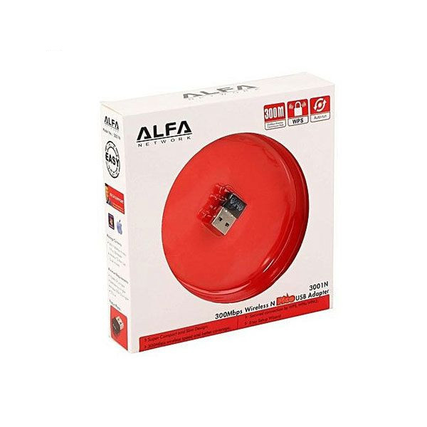 کارت شبکه USB بی سیم آلفا مدل 3001N کارت شبکه USB بی سیم آلفا مدل 3001N