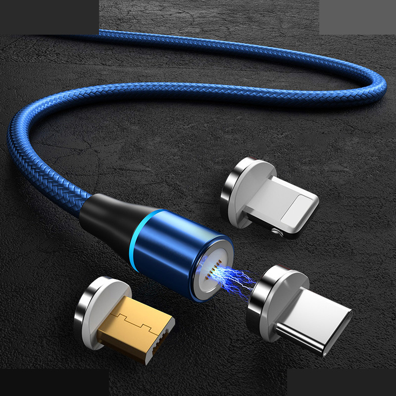 کابل تبدیل مغناطیسی USB به microUSB/ لایتنینگ /USB-C مدل MOB01 طول 1 متر کابل تبدیل مغناطیسی USB به microUSB/ لایتنینگ /USB-C مدل MOB01 طول 1 متر
