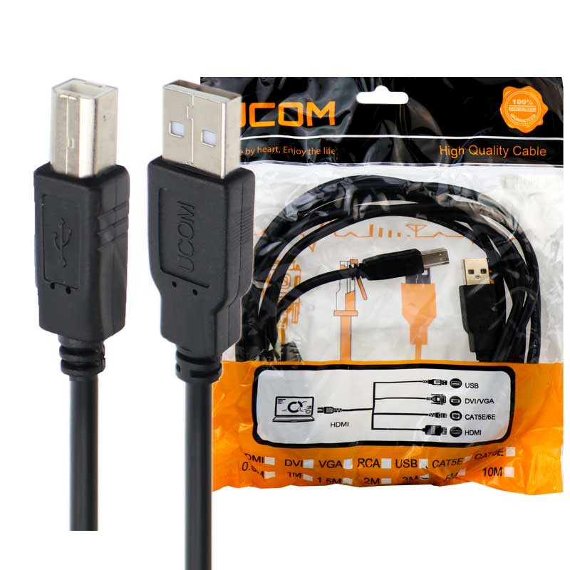 کابل USB پرینتر یوکام مدل S3 طول ۳ متر کابل USB پرینتر یوکام مدل S3 طول ۳ متر