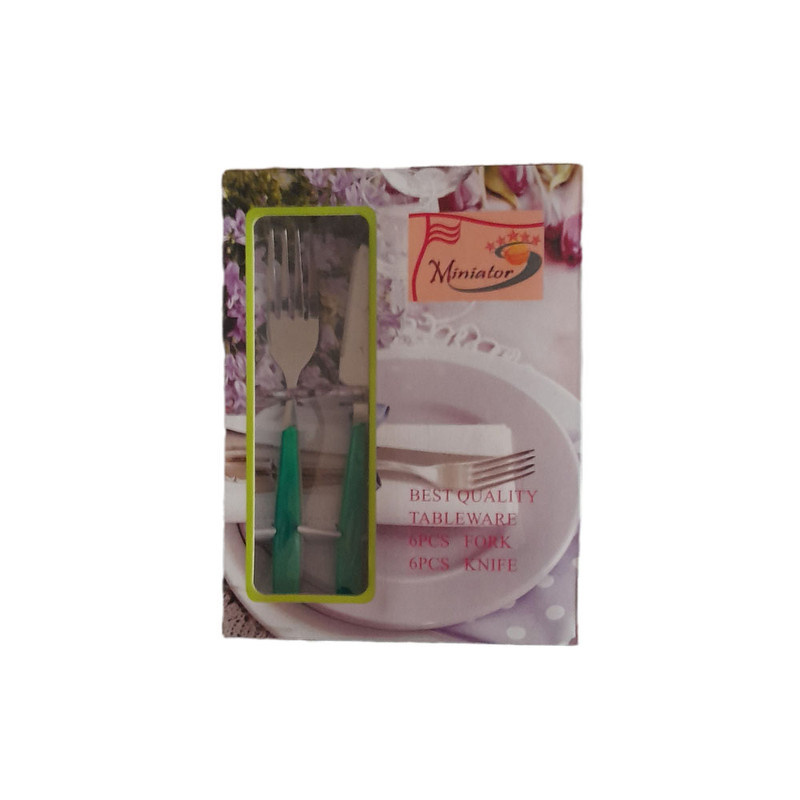 کارد و چنگال میوه خوری 12 پارچه مینیاتور مدل الین کارد و چنگال میوه خوری 12 پارچه مینیاتور مدل الین