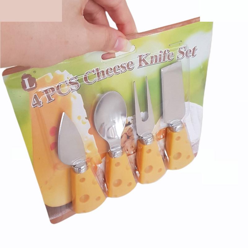 ست کارد صبحانه خوری طرح پنیر مجموعه 4 عددی