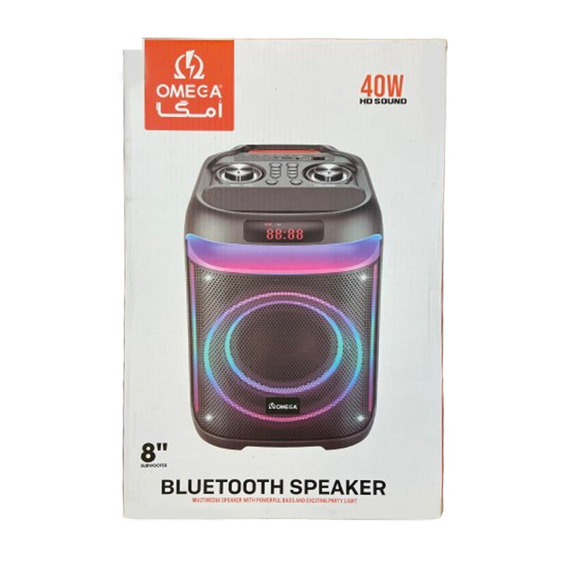 اسپیکر بلوتوثی قابل حمل امگا مدل Mini Party Box SP1000 اسپیکر بلوتوثی قابل حمل امگا مدل Mini Party Box SP1000